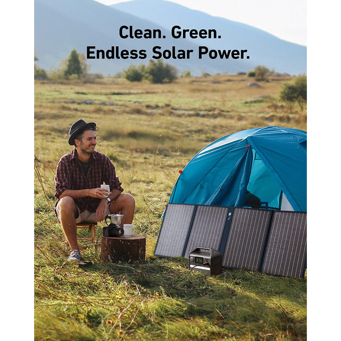 Anker 521 Solar Generator (PowerHouse 256Wh with 100W Solar Panel)