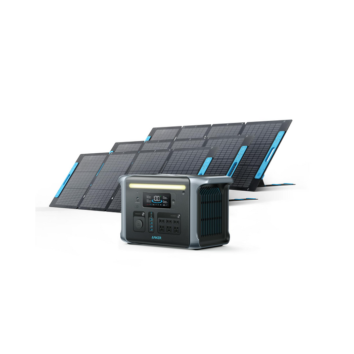 Anker SOLIX F1200 Solar Generator - 1229Wh | 1800W | 3 × 200W Solar Panel