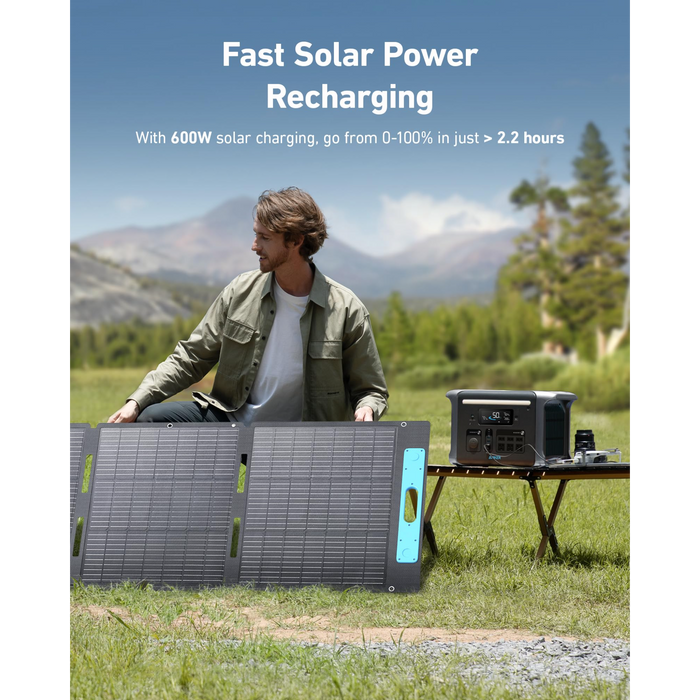 Anker SOLIX F1200 Solar Generator - 1229Wh | 1800W | 3 × 200W Solar Panel