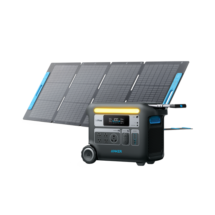 Anker SOLIX F2000 (PowerHouse 767) Solar Generator (2048Wh | 2400W) with 200W Solar Panel