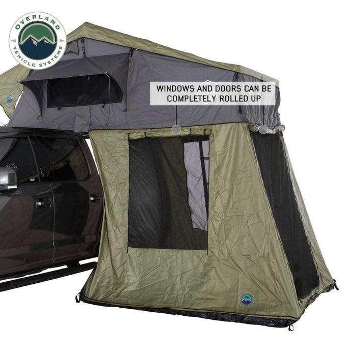Nomadic Roof Top Tent Annex Green Base With Black Floor & Travel Cover