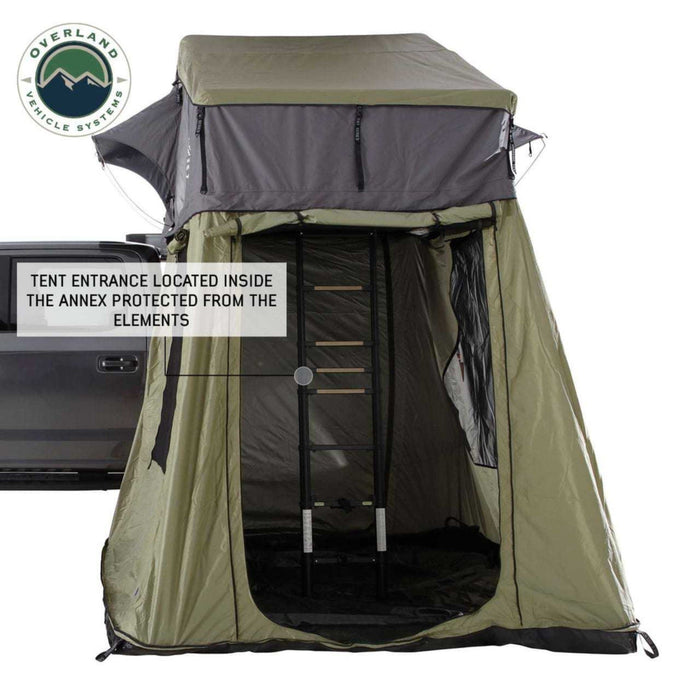 Overland Vehicle Systems ANNEX Nomadic Roof Top Tent Annex Green Base With Black Floor & Travel Cover
