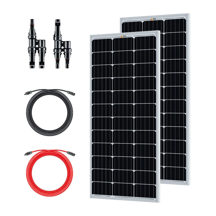 EcoFlow DELTA Max 2,400W/2,016wH Portable Power Station | 4 x 12V Mono Solar Panels | Total Solar Kit