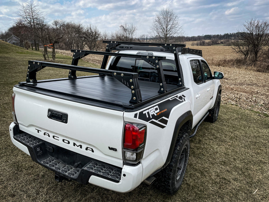 Tacoma / Ford Ranger Roof Rack - Retractable Covers with T-Slots