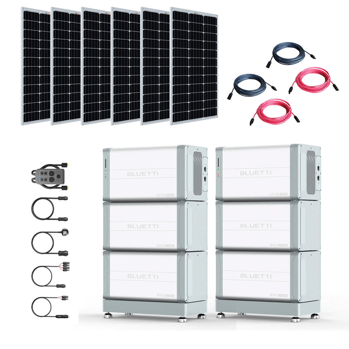 BLUETTI EP900 18,000W 120V/240V Portable Power Station | 19.8kWh Battery Backup | 600W Solar Power