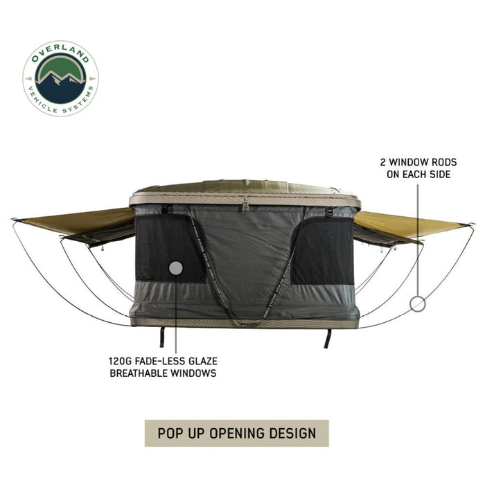 OVS HD Bundu Hard Shell Pop Up Roof Top Tent - 2-4 Person